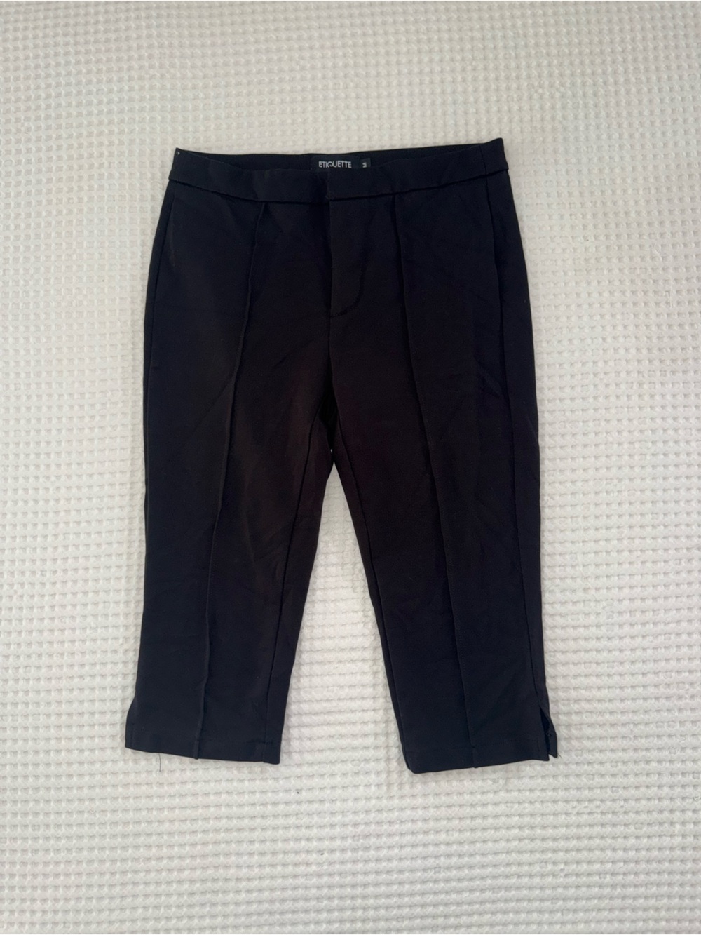 Black Cropped Dress Pants for women